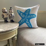 Starfish Island - White Linen Throw Cushion Cover
