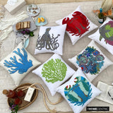 Starfish Island - White Linen Throw Cushion Cover