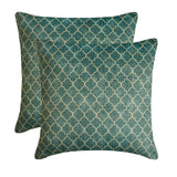 Nour Teal - Teal Velvet Throw Cushion Cover