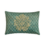Malika Teal Lumbar Cushion Cover