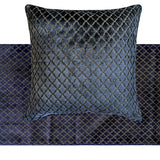 Geolux Legacy Navy - Velvet Navy Decorative Bed Runner and Cushion Cover