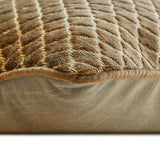 Geolux Legacy Brown - Velvet Brown Decorative Bed Runner and Cushion Cover