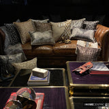 Leopard Purr - Natural Beige Linen Throw Pillow Cover