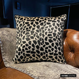 Wild Jungle - Black N White Velvet Throw Cushion Cover