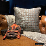 Animal Shimmer - Blue Jacquard Throw Cushion Cover