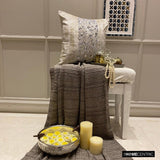 Gilted Sparkle - Gold Jacquard Throw Cushion Cover