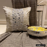 Gilted Sparkle - Gold Jacquard Throw Cushion Cover