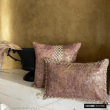 Gold Shards - Gold Velvet Throw Cushion Cover