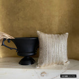 Argent Aura - Silver Linen Throw Cushion Cover