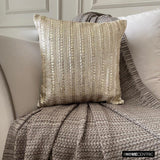 Argent Aura - Silver Linen Throw Cushion Cover