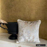 Aurum Shine - Silver & Gold Velvet Throw Cushion Cover