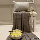 Jeweled Kira - Silver Jacquard Lumbar Cushion Cover