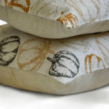 Pumpkin Pal - Orange Woven Jacquard Decorative Lumbar  Cushion Cover