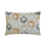 Pumpkin Pal - Orange Woven Jacquard Decorative Lumbar  Cushion Cover