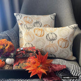 Spiced Pumpkin - Orange Woven Jacquard Pumpkin Throw Cushion Cover