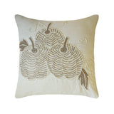 Pearl Kissed Pumpkin - White Linen Modern Decorative Throw Cushion Cover