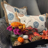 Cinnamon Pumpkins - Brown Woven Jacquard Decorative Throw Cushion Cover