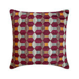 Burgundy Shapes Throw Cushion Cover