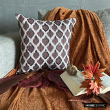 Forest Fables - Brown Jacquard Autumn Throw Cushion Cover