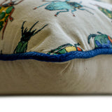 Creepy Crawlers - Blue Linen Spookys Decorative Throw Cushion Cover