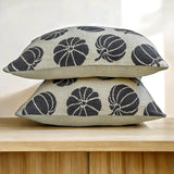 Noir Pumpkin - Black Jacquard Decorative  Throw Cushion Cover