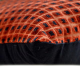 Eerie Glow - Orange Velvet Decorative Throw Cushion Cover