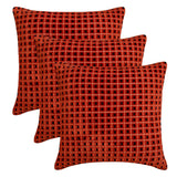 Eerie Glow - Orange Velvet Decorative Throw Cushion Cover