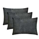 Polka Haunt - Black Velvet Decorative Lumbar  Cushion Cover
