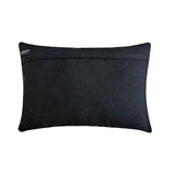 Hexed Hound - Black & Orange Jacquard, Faux Leather Decorative Lumbar  Cushion Cover