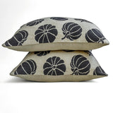 Pumpkin Eclipse - Black Jacquard Decorative Lumbar  Cushion Cover