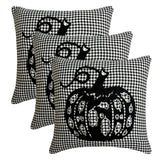 Classic Pumpkin - Black Jacquard Decorative Throw Cushion Cover