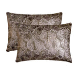 Silvery Lavender - Lavender Jacquard Decorative Lumbar  Cushion Cover
