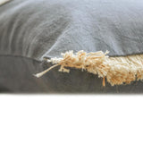 Pumpkin Burlap - Gray Linen Decorative Lumbar  Cushion Cover