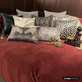 Black Diamond - Black Faux Leather Throw Cushion Cover