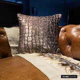 Safari Mirage - Brown Velvet Throw Cushion Cover