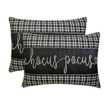 Hocus Pocu - Black & White Cotton Black Home Decor Lumbar Cushion Cover