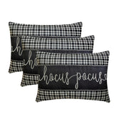 Hocus Pocu - Black & White Cotton Black Home Decor Lumbar Cushion Cover