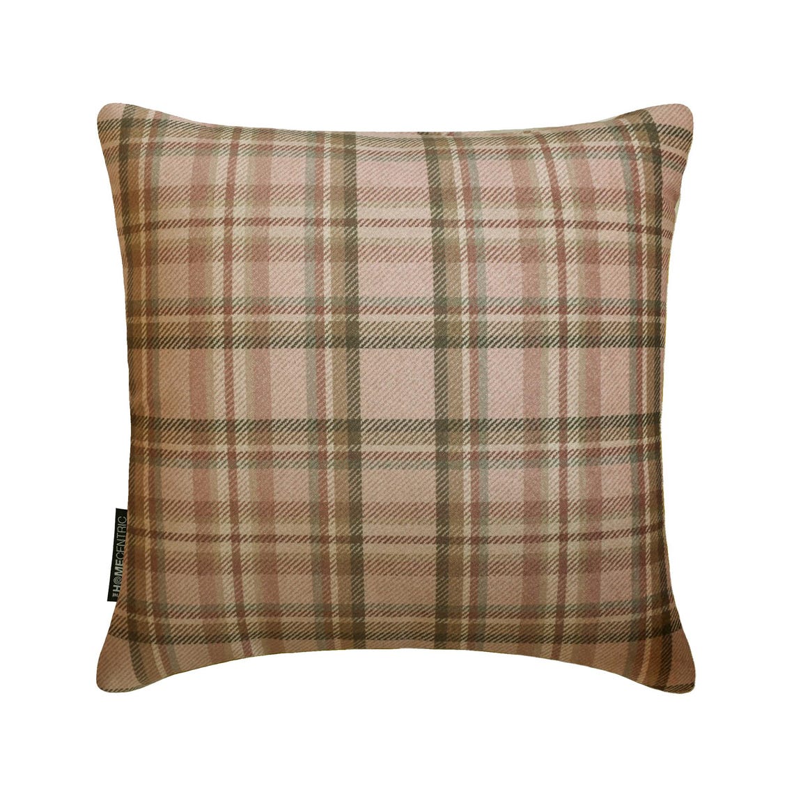 Plaidscape Pink - Pink Velvet Winter Plaid  Throw Cushion Cover
