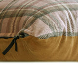 Plaidscape Pink - Pink Velvet Winter Plaid  Throw Cushion Cover