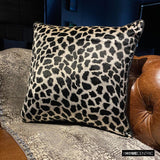 Wild Jungle - Black N White Velvet Throw Cushion Cover