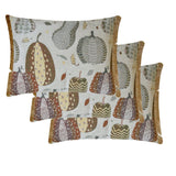 Cozy Pumpkins - Purple Woven Jacquard Decorative Lumbar  Cushion Cover