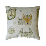 Pumpkin Fox - Green Woven Jacquard Home decor Throw Cushion Cover