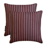 Linear Plush - Red Cotton Stripes Throw Cushion Cover