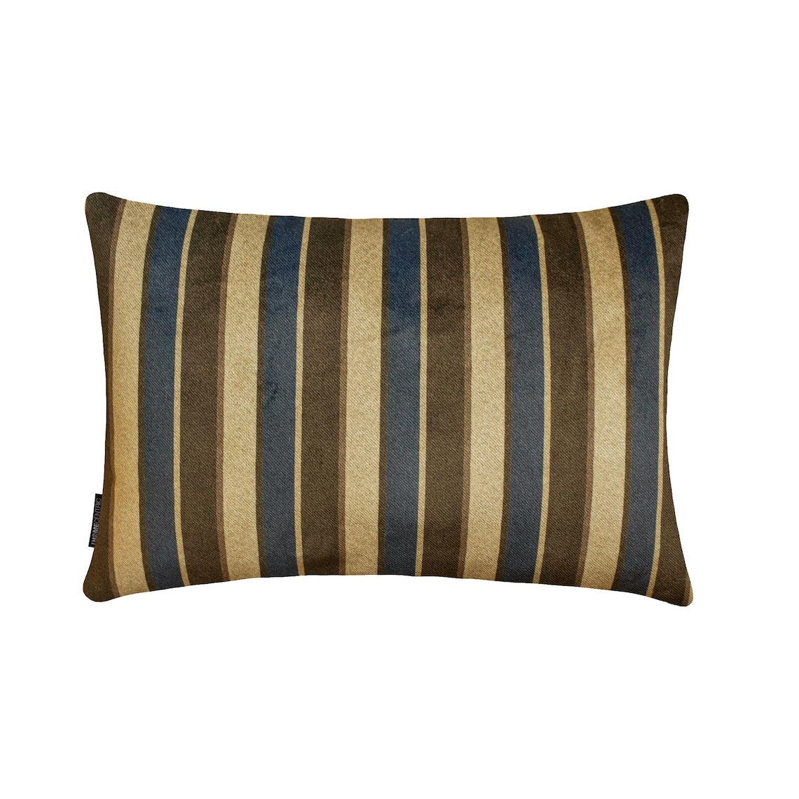 Linear Stripe Blue Lumbar Cushion Cover