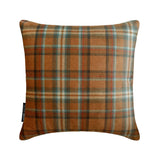 Plaidscape Orange - Orange Velvet Winter Plaid  Throw Cushion Cover