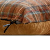 Plaidscape Orange - Orange Velvet Winter Plaid  Throw Cushion Cover