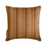 Stripe Flow Orange - Orange Velvet Stripes Throw Cushion Cover