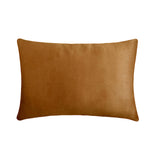 Linear Stripe Orange - Orange Velvet Christmas Striped Lumbar Cushion Cover