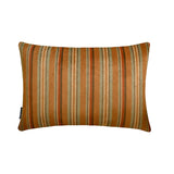Linear Stripe Orange Lumbar Cushion Cover