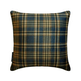Plaidscape Navy - Navy Blue Velvet Winter Plaid  Throw Cushion Cover